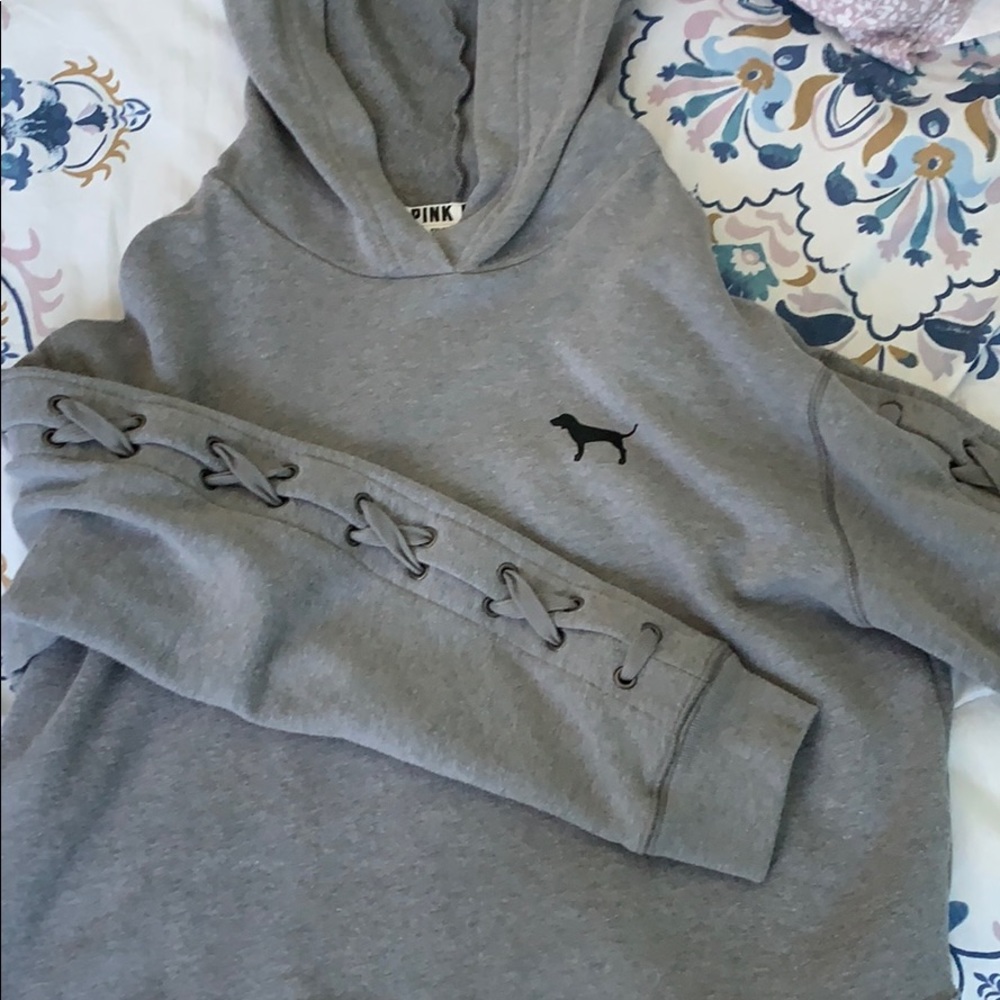 VS Pink Cropped Hoodie